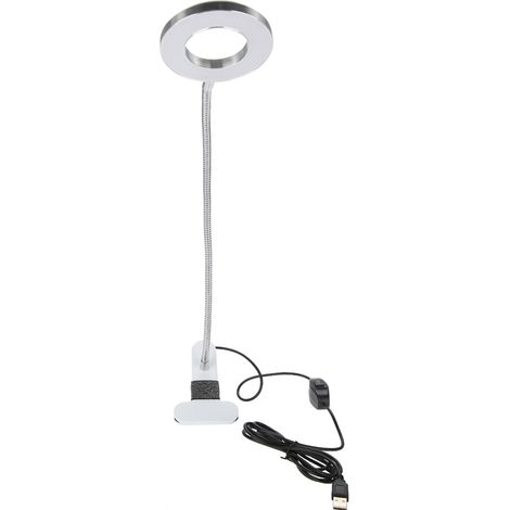 Lampe de maquillage LED USB, lampe de table beauté avec pince et col de cygne flexible (1/5)