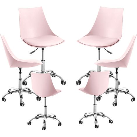 Packs Sillas - Pack 6 Sillas Blok Office - Rosa (1/5)