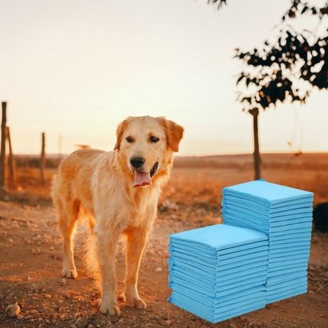 Lot de 40 serviettes hygiéniques pour chiots HENGDA - blanc (1/4)