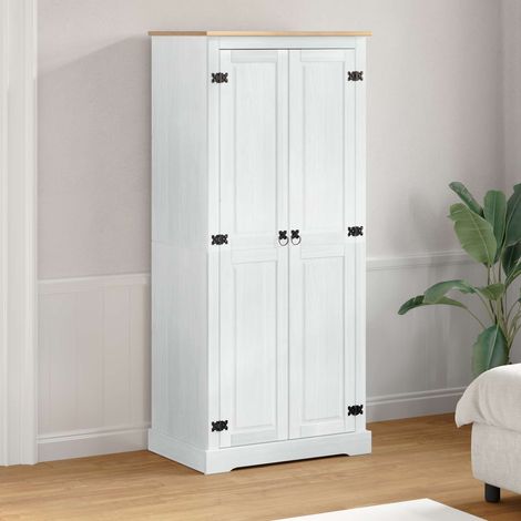 vidaXL Armadi con lo scaffale Bianco 76 x 50 x 170 cm Pino