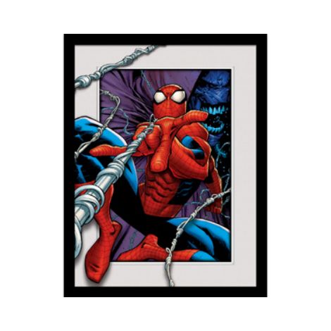 SPIDER-MAN - SWINGING - IMPRESSION ENCADRÉE 30X40CM PYRAMID FP14426P-PL