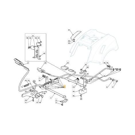 KIT DE VARILLA DE FRENO NJ92 HY TT ORIGINAL STIGA - 382000542/1