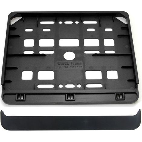 Cadre de plaque d'immatriculation noir pour moto amio-01166