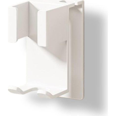 Support Mural Sèche-cheveux et Lisseur - 1 Pièce - Métal Blanc - Rangement Sans Perçage - Pour Salle de Bain - 12,5 x 6,7 x 7,8 cm (1/5)