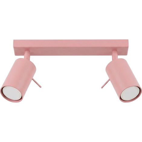 Plafoniere RING rosa 30x16x6cm Acciaio Sollux (1/5)