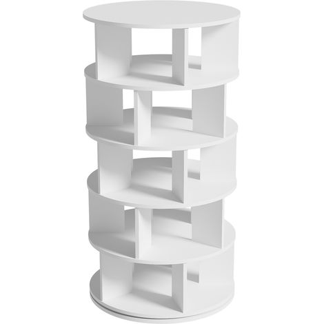 Zapatero giratorio blanco de 5 niveles 115 cm x 60 cm HOMVRA (1/5)