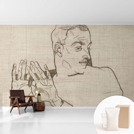 Fototapete Vliestapete mit Kleber - modern Wohnzimmer - Wanddekoration - einfach anzubringen Ausdrucksstarke Figur 416x254 cm (1/5)