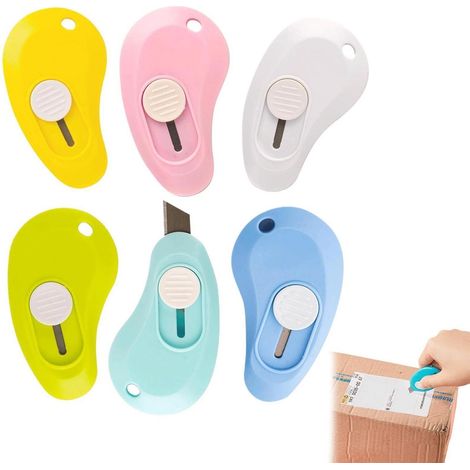 6er Set Mini Cutter, Tragbar, Einziehbar, Für Papier, Umschläge, Pakete