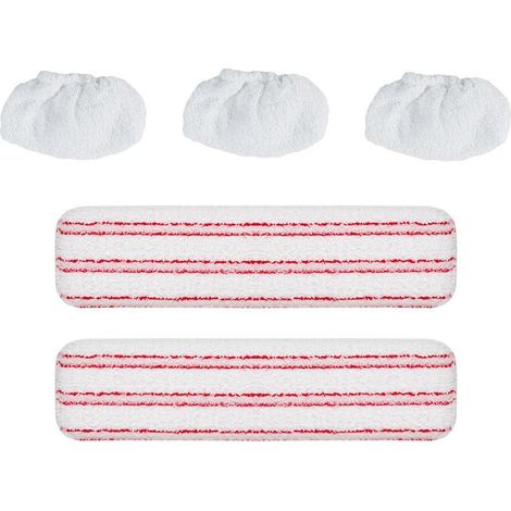 Kit de 2 serpillières + 3 bonnettes pour Polti Vaporetto Pro et Classic PAEU0324