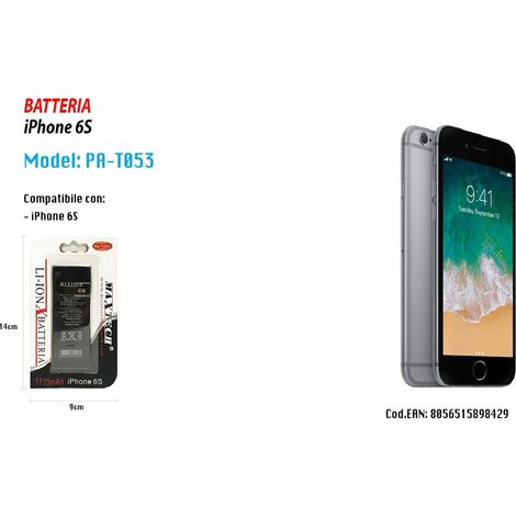 Trade Shop - MIT IPHONE 6S RICAMBONE SMARTPHONE MAXTECH 1715MAH PA-T053 -