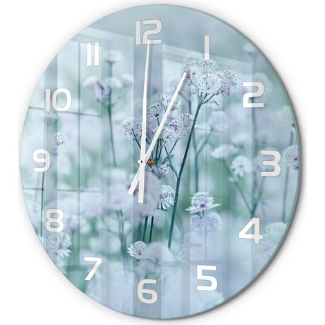 Horloge Murale Ronde Originale en Verre Silencieuse Design Moderne Salon Grande renouée fi 60 cm (1/5)