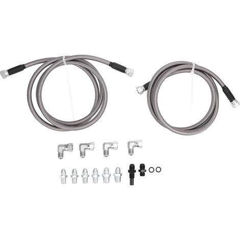 Ortviai Kit de Lignes de Refroidisseur de Boîte de Vitesses 6AN en Acier Inoxydable/PTFE – 70 pouces, universel pour TH350, 4L60E, 4L80E (1/5)