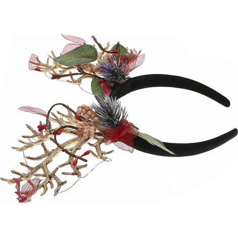 Bandeau lumineux en forme d'élan, idéal pour les fêtes de Noël (1 pièce), accessoire de coiffure pour cosplay d'élan. (1/5)