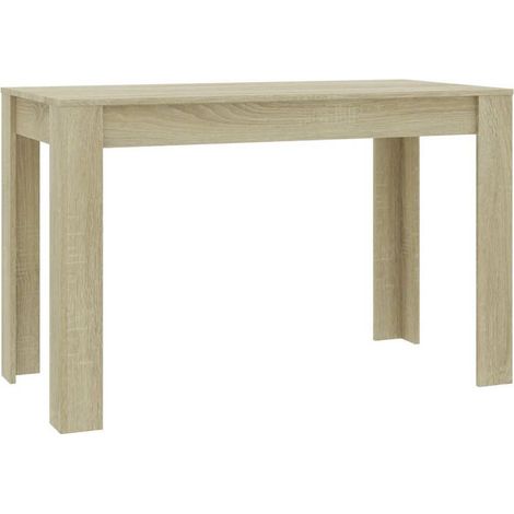 Table à manger bois chêne clair Kinsa 120cm (1/5)