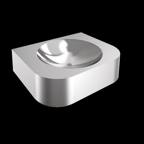KWC Einzelwaschtisch, ANIMA, Edelstahl, 500x132x400 mm, ohne Hahnbank (1/2)