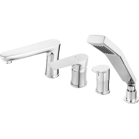 Novaservis Ferro Algeo Square - Miscelatore bordovasca, montaggio a 4 fori, cromo 82045,0 (1/3)