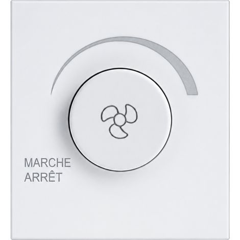 Interrupteur variateur de vitesse mural Série SK Blanc doux au toucher en PC ignifuge 13 × 9 × 10 cm – Livraison gratuite (1/5)