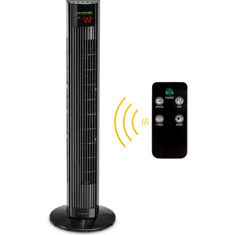 Ventilatore a torre TVE 31 T, con telecomando / oscillazione a 60° / 45 W