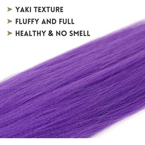 Extension capillaire – Cheveux tressés violet – 66 cm – Costume, fête, Halloween – Accessoire de mode (1/5)