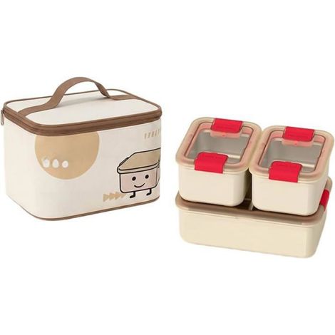 Boîte à repas isotherme en acier inoxydable 304, hermétique, compatible micro-ondes, pour bureau et déplacements (1/3)