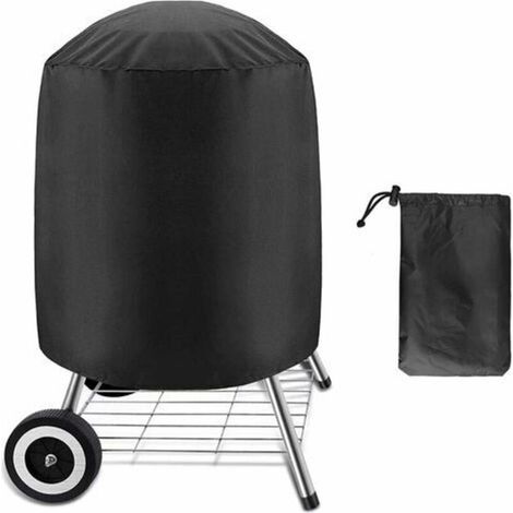 Pair - Housse imperméable pour Barbecue -Rond Housse Barbecue,Housse Barbecue Étanche en Tissu Oxford 420D -Housse de Protection Anti-Ultraviolet pour BBQ(58 × 77 cm) (1/5)