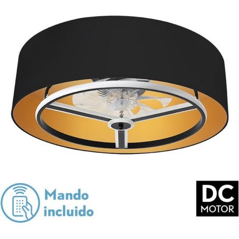 Ventilatore Anuska DC 60 W nero/oro 8 pale 5100 lm 6 velocità controllo 3CCT (1/3)