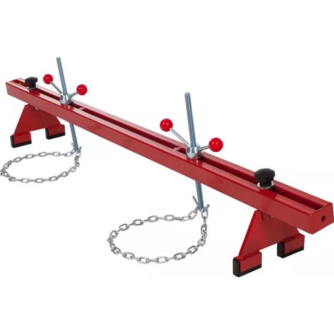 Pont moteur Poutre de Levage moteur - Traverse support moteur Traverse De Levage Chaînes - 500 kg Rouge