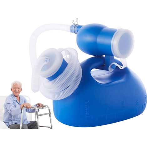 Urinals For Men,Portable Male Urinal,Portable Urinal Made,Portable Urine Vials,Plastic Urine Bottle,With Screw Cap and Handle,2L (1/5)