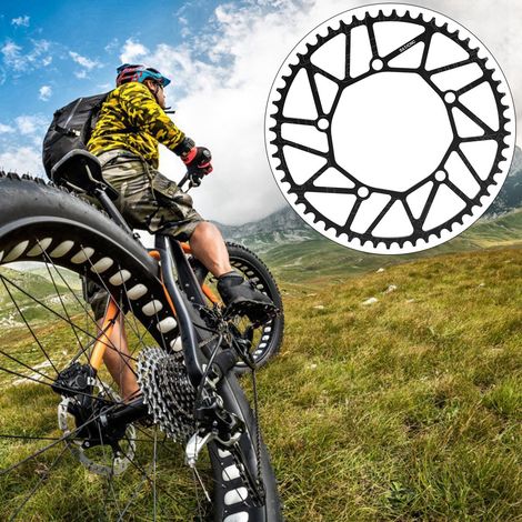 Plateau unique ZTTO Ultra Light LP pour vélo, dents positives et négatives, entraxe 130BCD, accessoire de vélo (56T) (1/5)