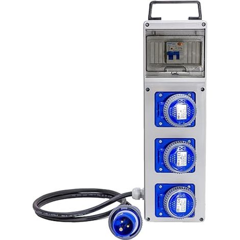 QUADRO DI DISTRIBUZIONE 'SLIM' 220V CON PULSANTE DI EMERGENZA IDEAL STAR cm 480X140X90 - IDEAL STAR