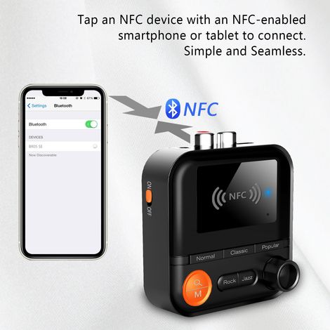 Nouveau récepteur Bluetooth 5.2, adaptateur audio sans fil NFC, pour les anciens amplificateurs, haut-parleurs et lecteurs MP3 à carte TF. (1/4)