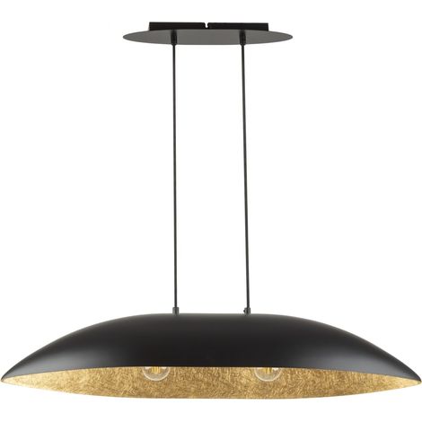 Lampada a sospensione Gondola resina nero-oro 2xE27 (1/3)