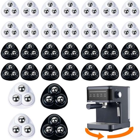 32PCS Mini Roulettes Auto-Adhésives Pivotantes à 360 Degrés pour Meubles, Transport des Appareils de Cuisine et Machines à Café (1/5)
