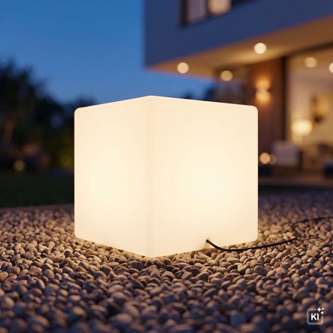 Außenleuchte Weiß Deko Lichtwürfel Garten Terrasse CUMULUS (1/5)
