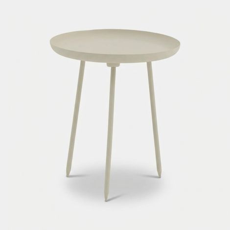 Tavolino da salotto in metallo beige moderno Varek (1/5)