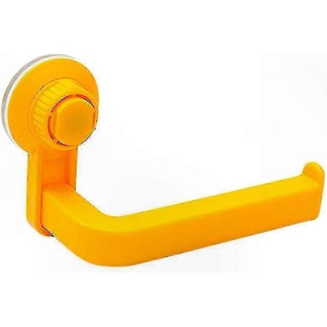 Porte-papier toilette mural avec ventouse, support de rangement jaune amovible compatible avec les rouleaux