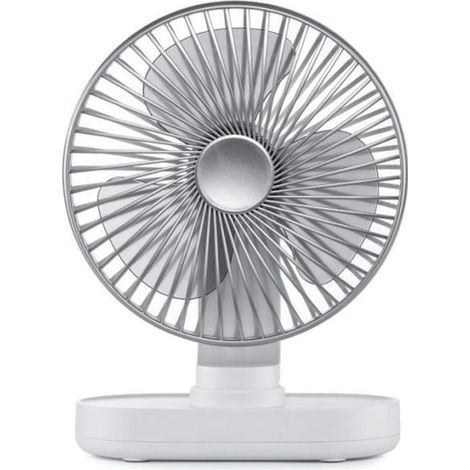 1 Ventilateur de bureau, Oscillation 120°, Batterie 4000mAh, 3 vitesses, 35dB, USB (1/4)