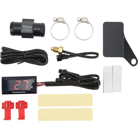 Motorcycle Water Temperature Gauge, Digital Motorcycle Thermometer with 22mm Sensor Adapter, 2.24 x 1.14 x 0.51 Inches, Motorcycle Water Thermometer for Most (1/5)