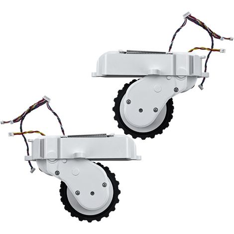 Compatible con los robots aspiradores Xiaomi Pro 2S STYTJ02YM MVXVC01-JG 3C S10 B106GL B106CN y Viomi V2 Pro V-RVCLM21B, incluyendo accesorios de motor y ruedas (1 rueda izquierda blanca + 1 rueda der (1/4)