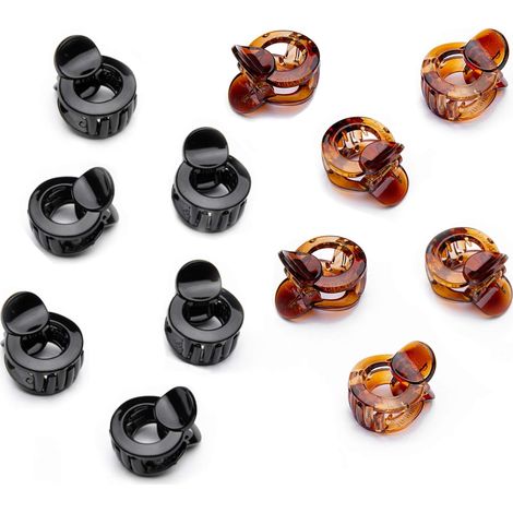 Pince À Cheveux Octopus - Pince À Cheveux Grip Mini 3 cm - Pour Coiffure Rapide Et Sécurisée - Lot De 12 (1/5)