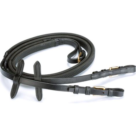cob/full, marrone: Redini in cuoio rivestite in gomma con fibbie inox
