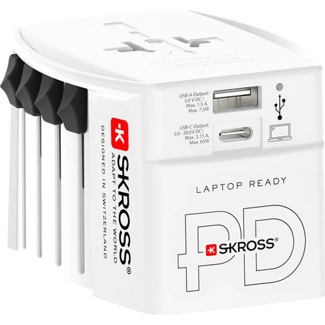 Skross MUV USB Adaptador de viaje universal blanco (1/5)
