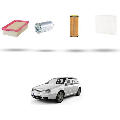 Kit tagliando 4 filtri compatibile con Vw Golf IV (1j1 1j5) 1.9 TDI 96kw Dal 2001 al 2004 (1/5)