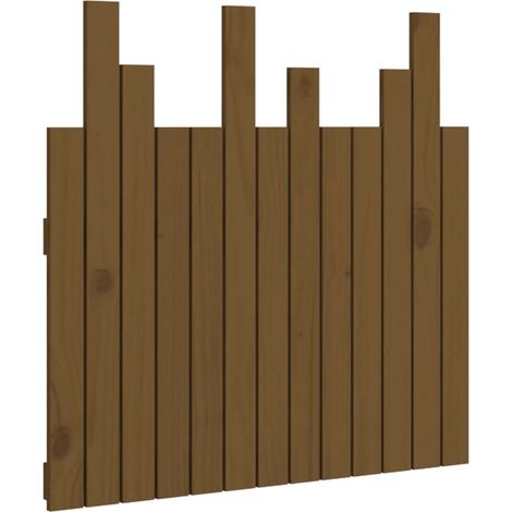 Maison Exclusive - Cabecero cama pared madera maciza pino marrón