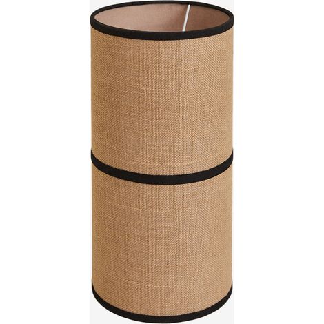 SKLUM Lampenschirm aus Jute und Baumwolle Olinda Schwarz Ø20 cm