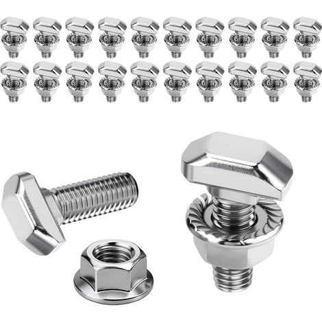 Vis à Tête Marteau M6 x 20 mm Inox A2-70 pour Profilé Alu 20 Pcs (1/5)