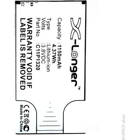 NX - Batterie téléphone, smartphone, GSM pour Asus 3.8V 1150mAh - C11P1320C11PDJ3 (1/4)