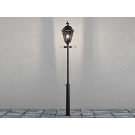 Große LED Mastleuchte aus Aluminium Schwarz, Höhe 260cm (1/4)