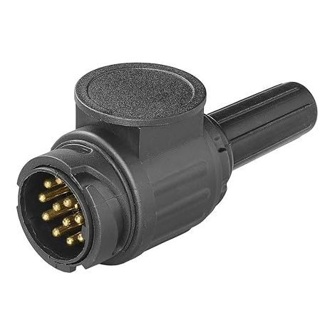 13 Pin PVC Plug with 1 Hole Socket Heavy Duty Trailer Plug for 12V Vehicles Screw Connector with Rubber Seal Caravan Trailer Accessories (1/5)