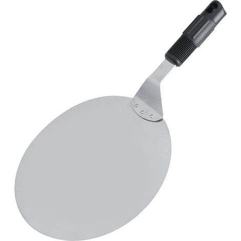 1Pelle à pizza en acier inoxydable, ronde, plateau de transfert, outil de cuisson pour restaurant et cuisine.